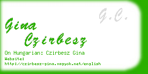 gina czirbesz business card